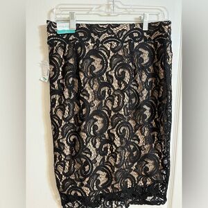 Maurices Black Lace Knee Length Skirt